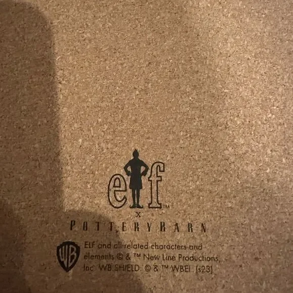 Pottery Barn Elf 6 Food Groups Cork Hard Placemats “read” - Picture 5 of 5